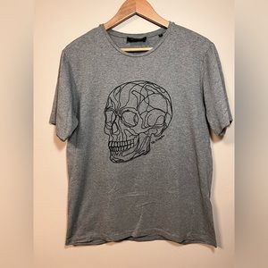 The Kooples gray skull tee, medium